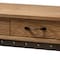 Baxton Studio Kellyn Vintage Oak Brown Finished Wood and Black Finished Metal 3-Drawer Console Table 177-11199-Zoro - alternate 8